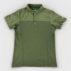 Kuhl Response Polo Shirt Mens Small Green Performance Hiking Golf Outdoor